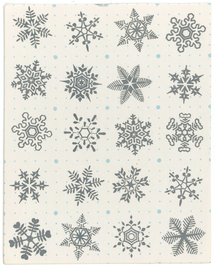 Anonymous Snowflakes, fullsheet, 1981 Silkscreen print on perforated LSD blotter paper 5 x 4 inches